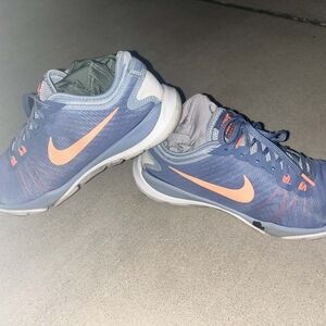 Nike Women's Athletic Shoes - Blue with Orange Accents